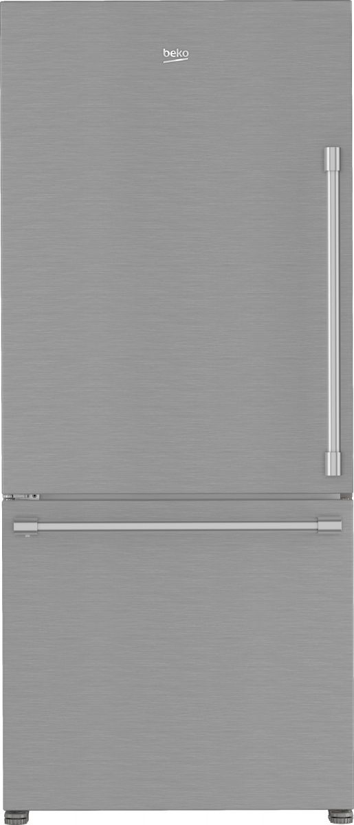 Beko 30 in. 16.1 Cu. Ft. Fingerprint-Free Stainless Steel Counter Depth Bottom Freezer Refrigerator-0