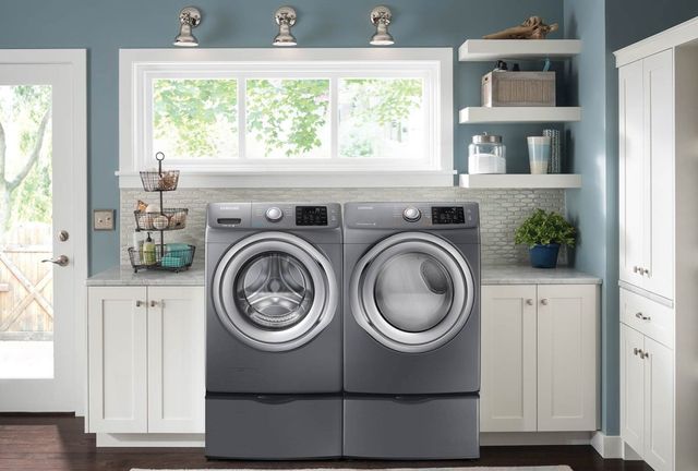 Samsung 7.5 Cu. Ft. Stainless Platinum Front Load Gas Dryer 8