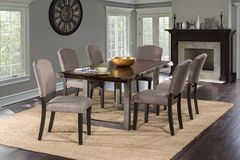Hillsdale Furniture Emerson 7-Piece Gray Sheesham Rectangle Dining Set with Wood Chairs