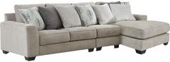 Benchcraft® Ardsley 2-Piece Pewter Right-Arm Facing Sectional with Chaise