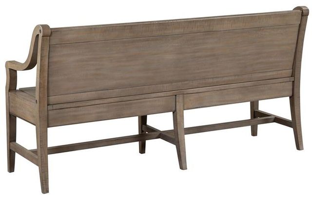 Magnussen Home® Paxton Place Dovetail Grey Bench with Back 5