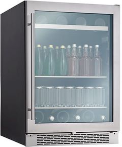 Zephyr Presrv™ 24" Stainless Steel Frame Single Zone Beverage Cooler-PRB24C01BG