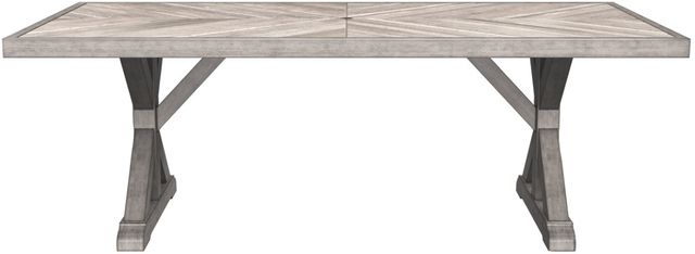 Signature Design by Ashley® Beachcroft Beige Rectangular Dining Table with Umbrella Option-1