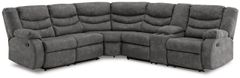 Signature Design by Ashley® Partymate 2-Piece Slate Reclining Sectional with Console