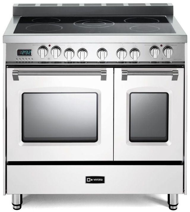 2.2 CuFt Freestanding Portable 20 Wide Electric Range in White with  Mirrored Glass Oven Door