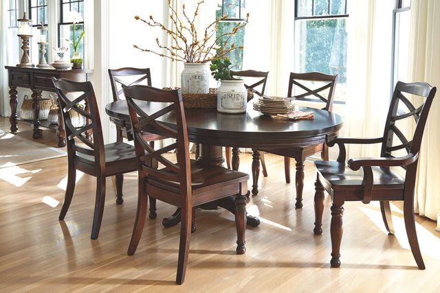 Millennium® By Ashley Porter Rustic Brown Dining Room Arm Chair 4