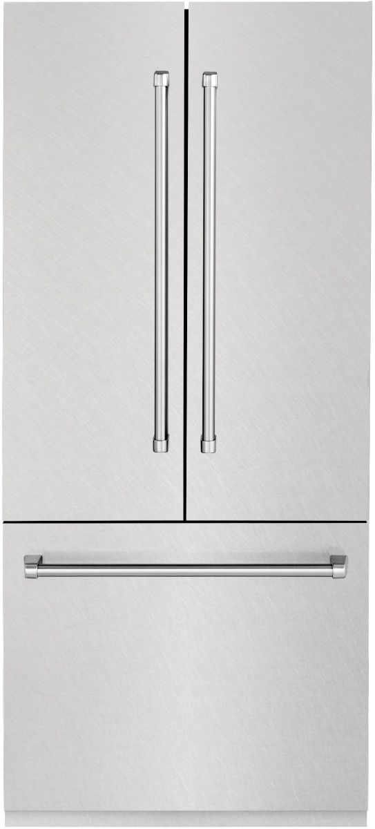ZLINE 19.6 Cu. Ft. DuraSnow® Stainless Steel Built In French Door Refrigerator 