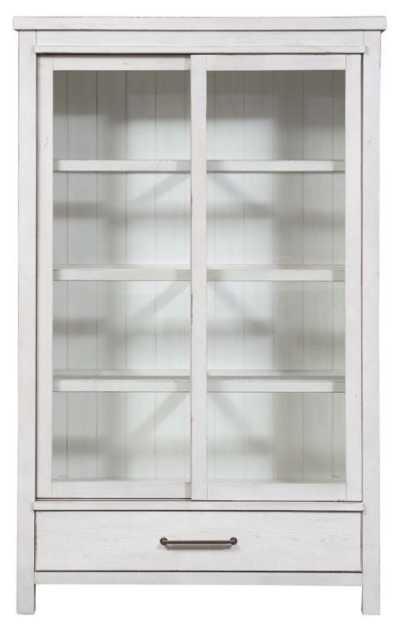 Liberty Furniture Modern Farmhouse White Display Cabinet