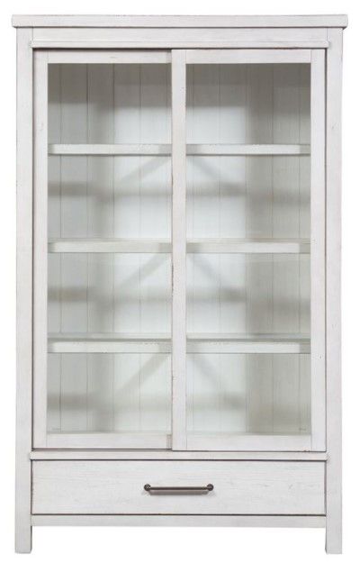 Liberty Furniture Modern Farmhouse White Display Cabinet-0