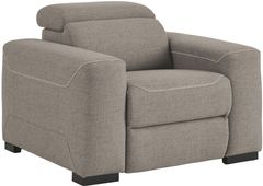 Signature Design by Ashley® Mabton Gray Power Recliner with Adjustable Headrest
