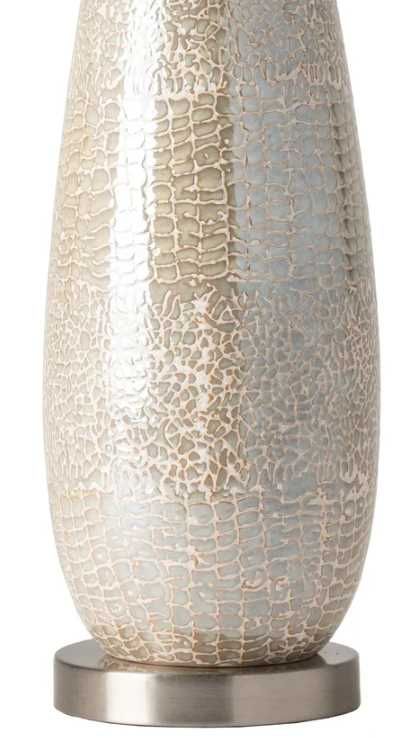 Crestview Collection Melrose Textured Silver Table Lamp-1