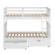 Donco Trading Company Mission Twin/Twin Bunkbed with Dual Underbed Drawers-3