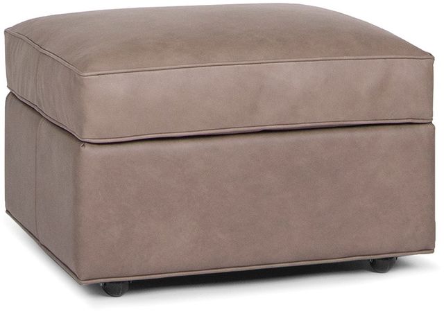 Smith Brothers 549 Collection Taupe Leather Ottoman