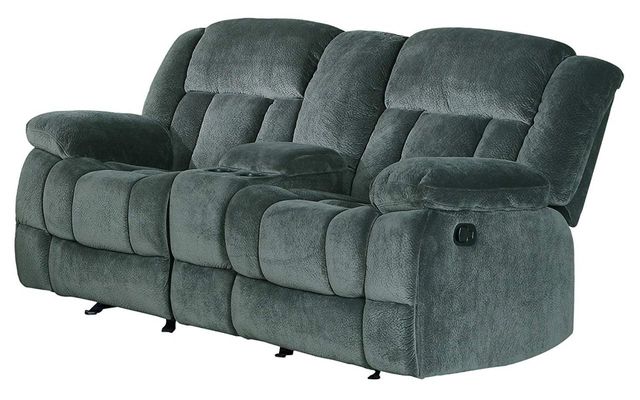 Homelegance® Laurelton Charcoal Double Reclining Glider Loveseat with Center Console 0