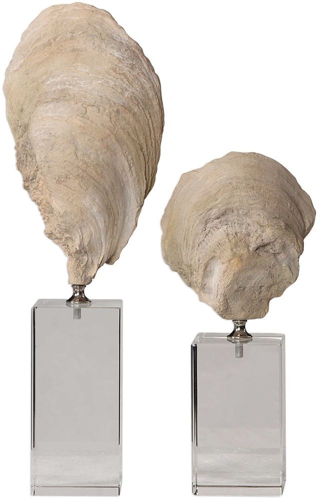 Uttermost® Oyster 2-Piece Shell Sculptures-1