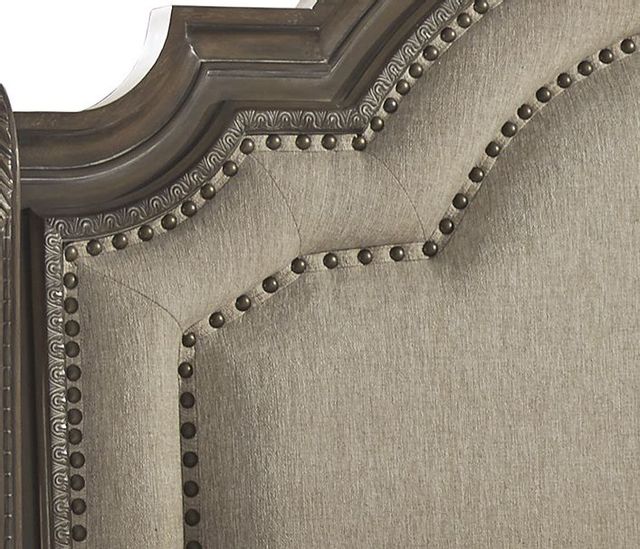 Signature Design by Ashley® Charmond Brown Queen Upholstered Sleigh Headboard 2