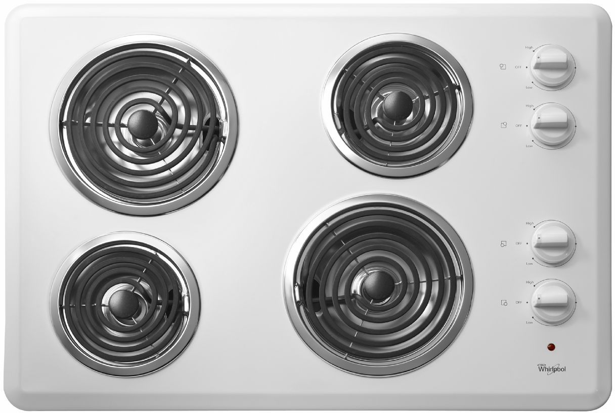 Whirlpool® 30" White Electric Cooktop