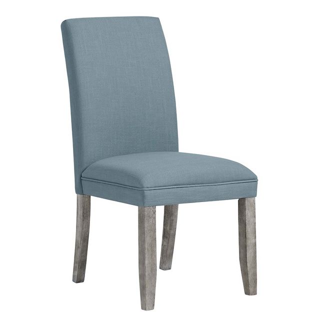 Tulip Blue Side Chair with Gray Legs-0