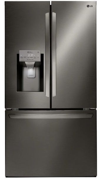 LG 26.0 Cu. Ft. PrintProof™ Black Stainless Steel Built In French Door Refrigerator 0