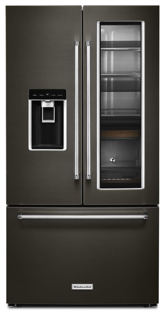 KitchenAid® 23.5 Cu. Ft. Black Stainless Steel Counter Depth