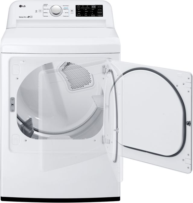 LG 7.3 Cu. Ft. White Front Load Gas Dryer-DLG7101W-2