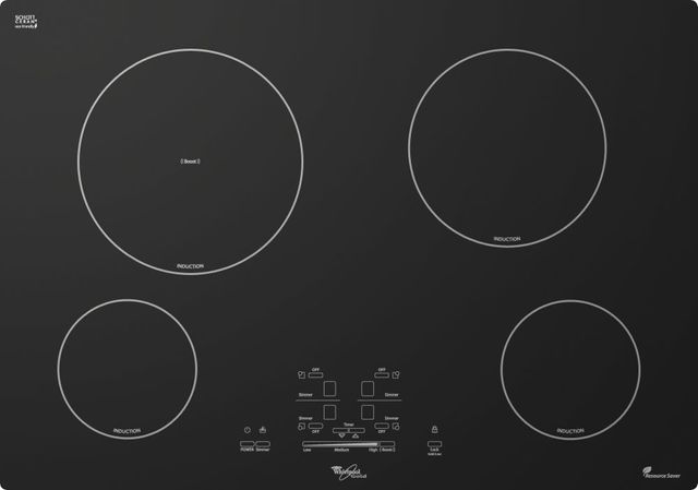 Whirlpool® Gold® 30" Black Induction Cooktop