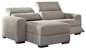 Signature Design by Ashley® Mabton 2-Piece Gray Right-Arm Facing Power Reclining Sectional with Chaise