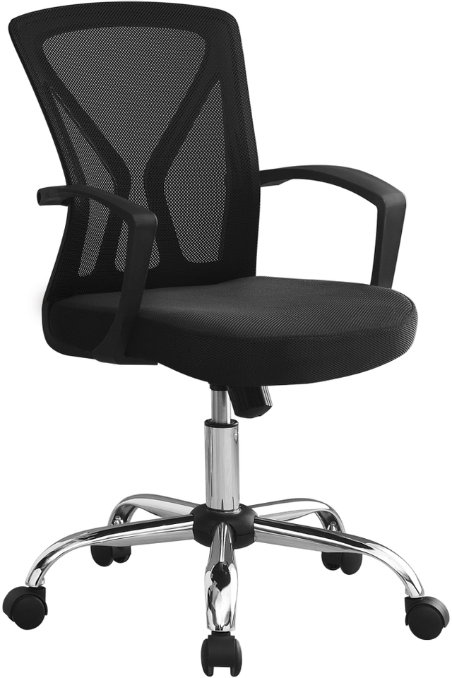 Monarch Specialties Inc. Black/Chrome Office Chair-0