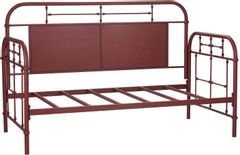Liberty Vintage Red Twin Metal Day Youth Bed
