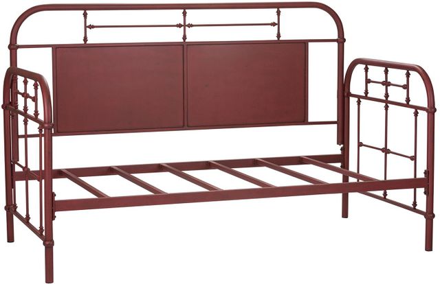 Liberty Vintage Red Twin Metal Day Youth Bed-0