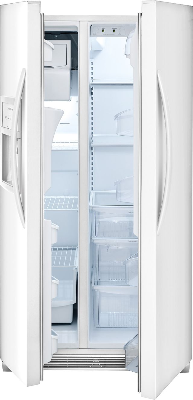 Frigidaire® 25.5 Cu. Ft. Standard-Depth Side by Side Refrigerator-Pearl White 6