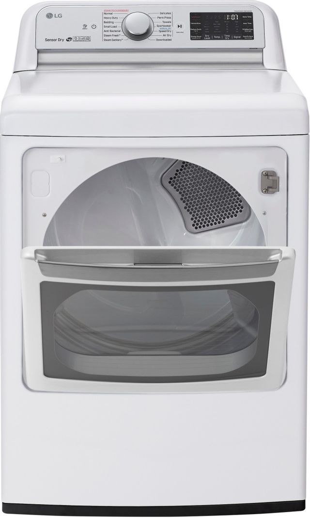 LG 7.3 Cu. Ft. White Front Load Electric Dryer 10