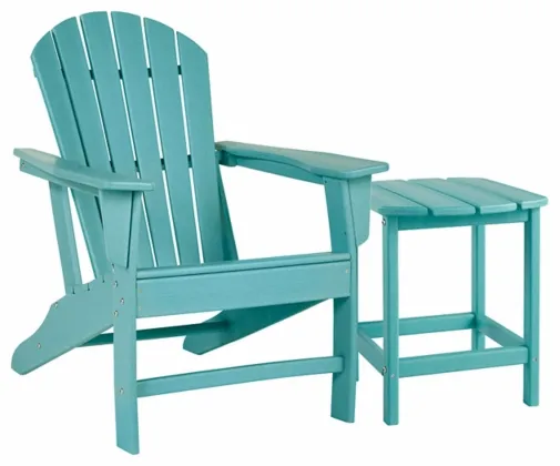 Signature Design by Ashley® Sundown 2-Piece Turquoise Outdoor Seating Chair Set