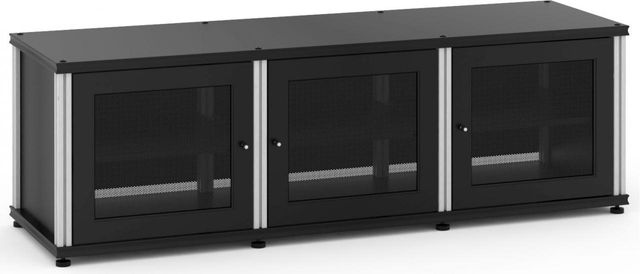 Salamander Designs® Synergy Model 237 AV Cabinet-Black/Aluminum 0
