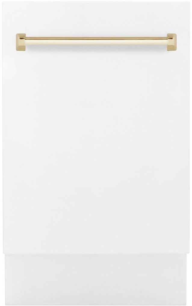 ZLINE Autograph Edition 18" White Matte Built In Dishwasher