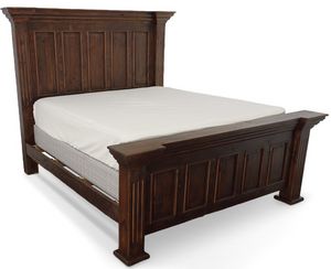 Vintage Furniture Chalet Walnut Queen Panel Bed