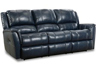 Gentry Blue Leather Sofa