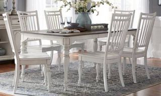 Liberty Magnolia Manor 7-Piece Antique White Dining Table Set