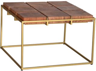 Progressive® Furniture Layover Iron Gold/Natural Cocktail Table