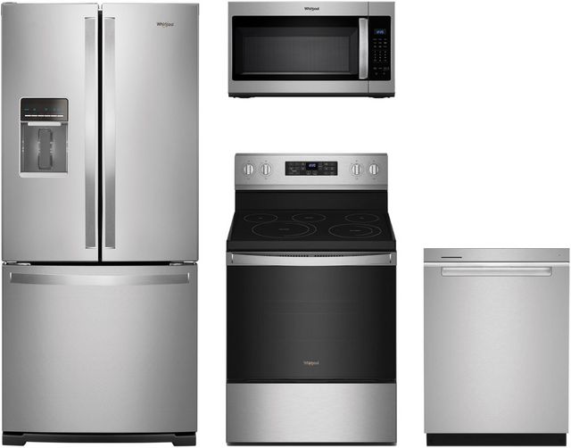 Whirlpool® 4 Piece Fingerprint Resistant Stainless Steel Kitchen ...