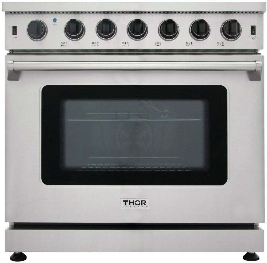 Thor Kitchen® Professional 36" Stainless Steel Pro Style Gas Range-LRG3601U