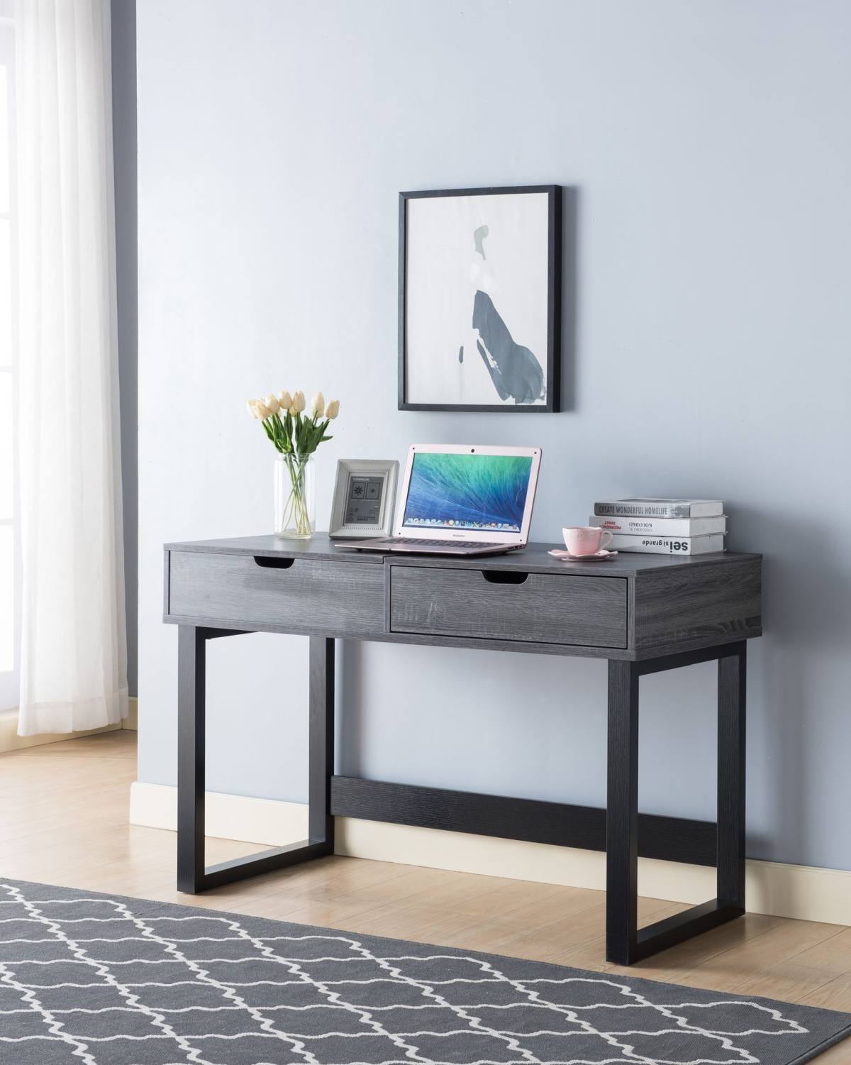 black lift top desk