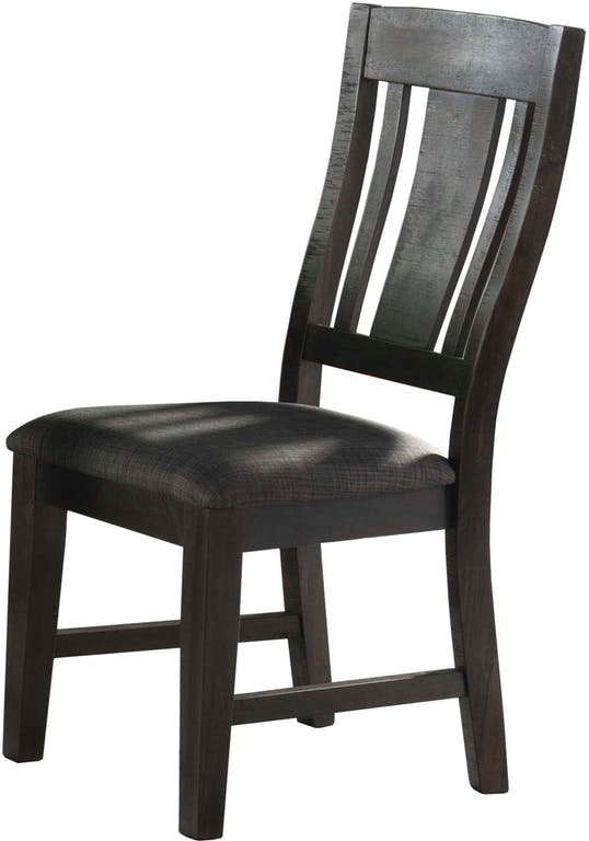 Elements International Cash Rustic Distressed Espresso Side Chair