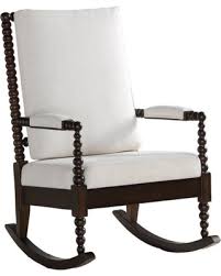 acme furniture tristin white rocking chair