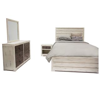 Vintage Furniture Windjammer King Panel Bed, Dresser, Mirror & Nightstand