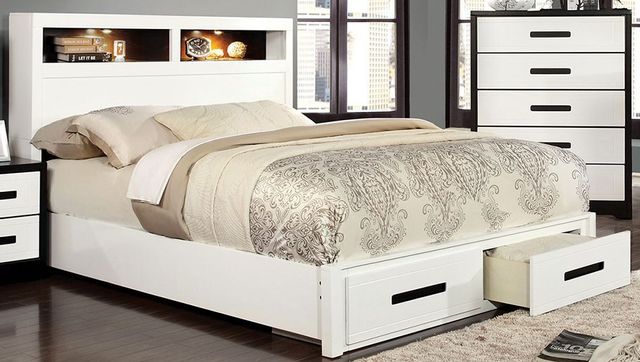 Furniture of America® Rutger Two-Tone Queen Storage Bed