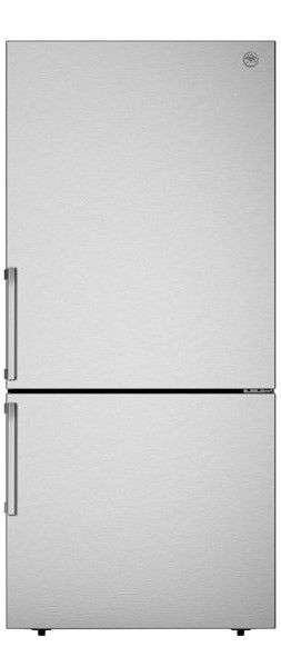 Bertazzoni 31 in. 12.2 Cu. Ft Stainless Steel Counter Depth Bottom Freezer Refrigerator