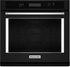 KitchenAid® 27" Black Electric Single Oven Built In
