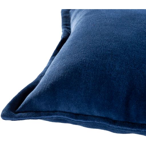 Surya Cotton Velvet Navy 12"x30" Toss Pillow with Polyester Insert-2