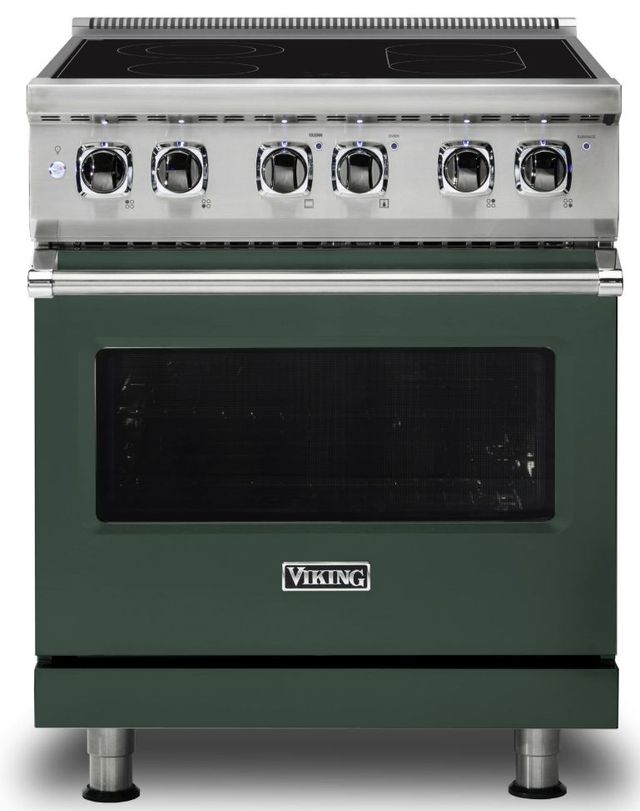 Viking® 5 Series 30" Blackforest Green Slide In Electric Range